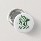 Grüne Camouflage Stegosaurus Spiked Dinosaurier Button (Vorne & Hinten)