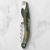 Grüne Camouflage Tarnkappenschnecke Kellnermesser (Vorderseite)