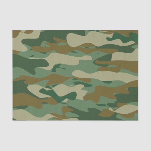 Grüne Camouflage Tarnung Weihnachtsgeschenk Seidenpapier (Vorderseite)