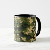 Grüne Camouflage Tasse (VorderseiteRechts)