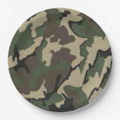 Grüne Camouflage, Teller zum Party von Papier (Vorderseite)