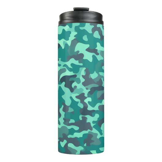 Grüne Camouflage Thermosbecher (Vorderseite)