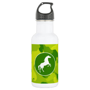 Grüne Camouflage von Apple; Pferd, Reittiere Trinkflasche