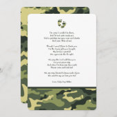 Grüne Camouflagebabydusche danken Ihnen, mit Dankeskarte (Vorne/Hinten)