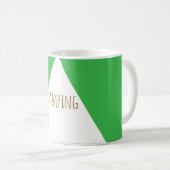 Grüne Camping-Tasse Kaffeetasse (VorderseiteRechts)
