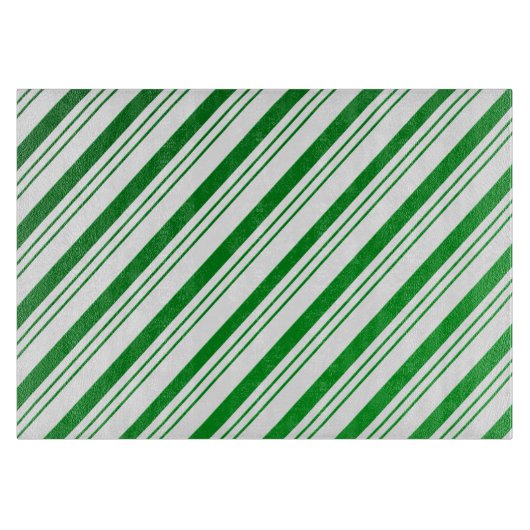 Grüne Candy Stripes Schneidebrett (Vorderseite)