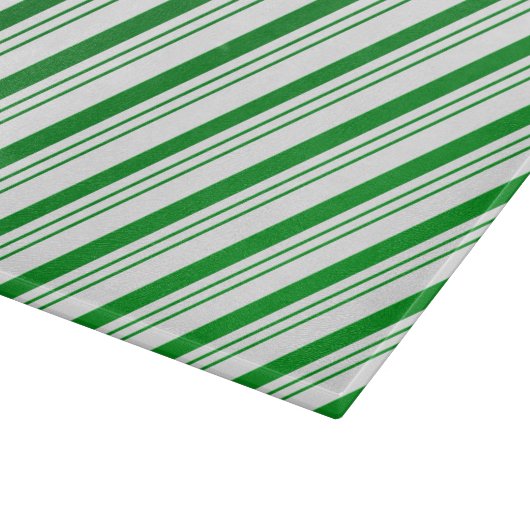 Grüne Candy Stripes Schneidebrett (Ecke)