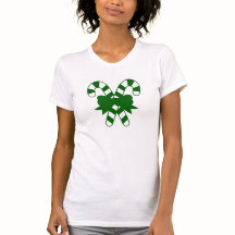 Grüne Canes mit Bow