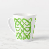 GRÜNE CELTIC KNOT Latte Tasse (Linke Ecke)