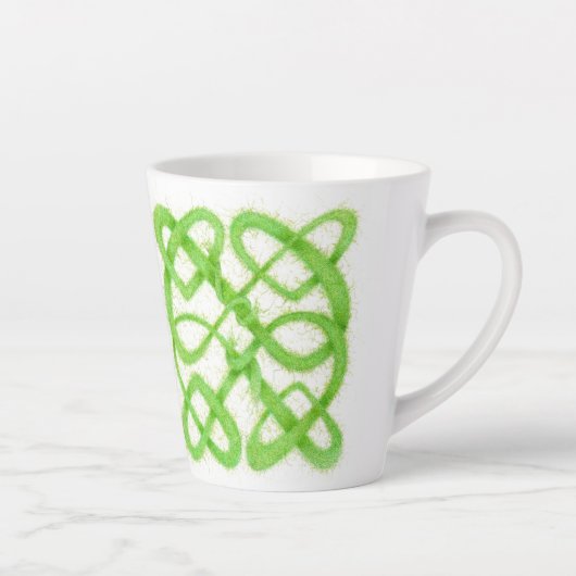 GRÜNE CELTIC KNOT Latte Tasse (Rechts)
