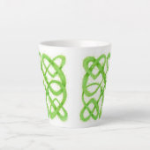 GRÜNE CELTIC KNOT Latte Tasse (Vorderseite)