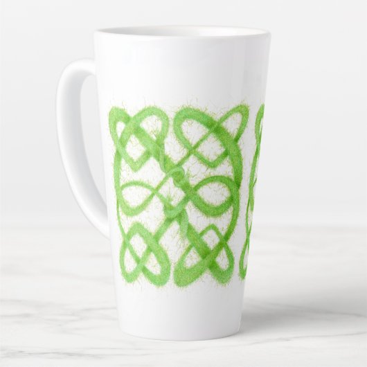 GRÜNE CELTIC KNOT Tall Latte Tasse (Linke Ecke)