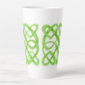GRÜNE CELTIC KNOT Tall Latte Tasse (Vorderseite)