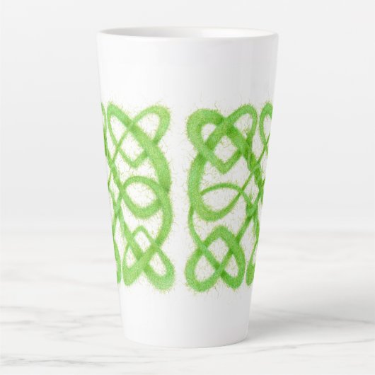 GRÜNE CELTIC KNOT Tall Latte Tasse (Vorderseite)