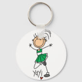 Grüne Cheerleader Tshirts und Geschenke Schlüsselanhänger (Vorderseite)