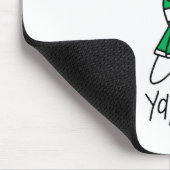 Grüne Cheerleaderin Mousepad (Ecke)