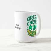Grüne Cheers-Crew Lustige St. Patrick's Day-Feier Kaffeetasse (VorderseiteRechts)
