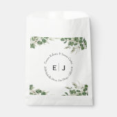 Grüne Chic Monogramm Geschenkboxen Geschenktütchen (Vorderseite)