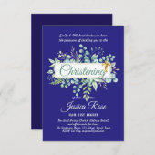 Grüne Christening lädt Taufen Bautizo Leafy ein (Vorne/Hinten)