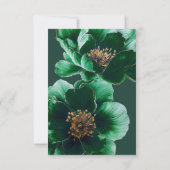 Grüne Christliche Blumenfeier Dankeskarte (Rückseite)