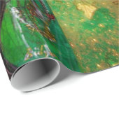 GRÜNE CHRISTMAS FAIRE,GOLD GLITZERN,FLORALLE WIRBE GESCHENKPAPIER (Rolleneckpunkt)