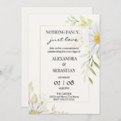 Grüne Chrysanthemum Hochzeitsszenierung Einladung (Vorne/Hinten)