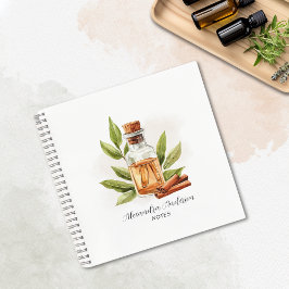 Grüne Cinnamon Essential Oils Aquarell Notizblock
