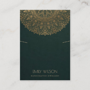 GRÜNE CLASSIC GOLD VERZIERT MANDALA NECKLACE DISP VISITENKARTE