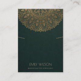 GRÜNE CLASSIC GOLD VERZIERT MANDALA NECKLACE DISPL VISITENKARTE