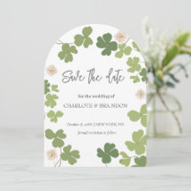 Grüne Clover Spring Wildblumen Hochzeit