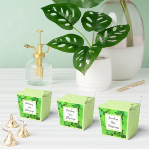Grüne Clovers Foto Wohlstand Bibel Verse Niedlich Geschenkschachtel