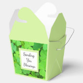 Grüne Clovers Foto Wohlstand Bibel Verse Niedlich Geschenkschachtel (Geöffnet)