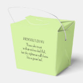 Grüne Clovers Foto Wohlstand Bibel Verse Niedlich Geschenkschachtel (Rückseite)