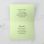 Grüne Clovers Foto Wohlstand Bibel Verse Niedlich Karte (Innenseite)