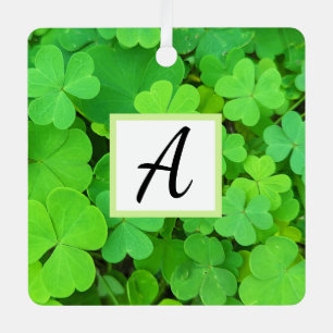 Grüne Clovers Foto Wohlstand Bibel Verse Ursprüngl Ornament Aus Metall