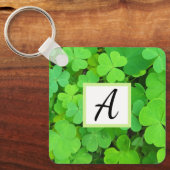 Grüne Clovers Foto Wohlstand Bibel Verse Ursprüngl Schlüsselanhänger (Vorderseite)