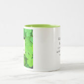 Grüne Clovers Foto Wohlstand Bibel Verse Ursprüngl Zweifarbige Tasse (Mittel)