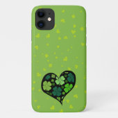 Grüne Clovers, Saint Patrick's Day, Herz Case-Mate iPhone Hülle (Rückseite)