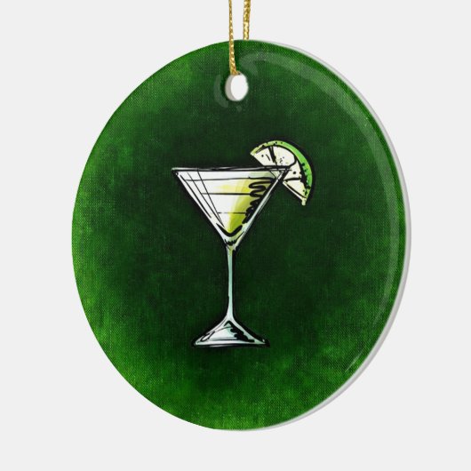 Grüne Cocktailabsinth Keramik Ornament (Links)