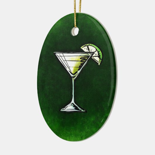 Grüne Cocktailabsinth Keramikornament (Links)