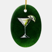 Grüne Cocktailabsinth Keramikornament (Vorne)