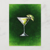 Grüne Cocktailabsinth Postkarte (Vorderseite)