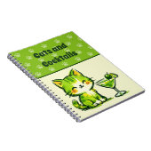 Grüne Cocktails und Katzen Notizblock (Rechte Seite)