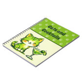 Grüne Cocktails und Katzen Notizblock (Linke Seite)
