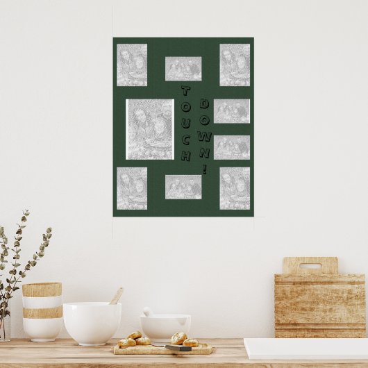 Grüne Collage - Fußball Poster (Küche)