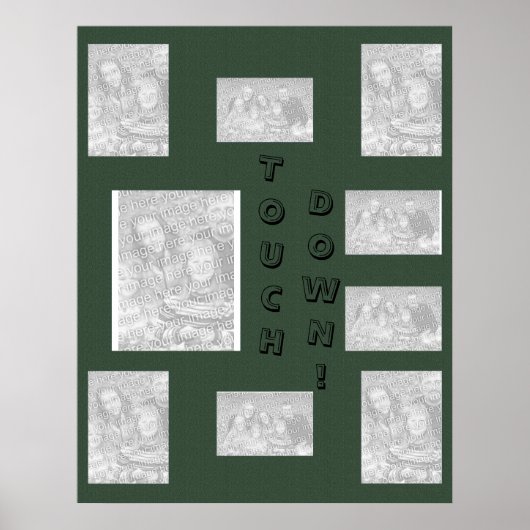 Grüne Collage - Fußball Poster (Vorne)