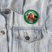 Grüne Color Guard Foto High School Tänzerin Button (Beispiel)