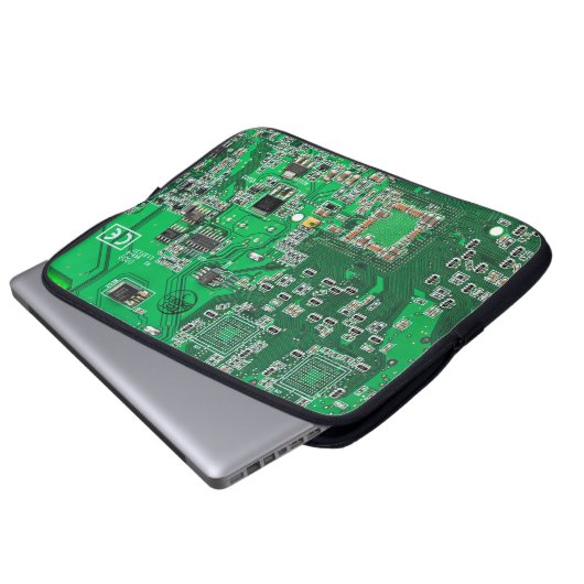 Grüne Computergehäuse Laptopschutzhülle (Vorne Knopf)