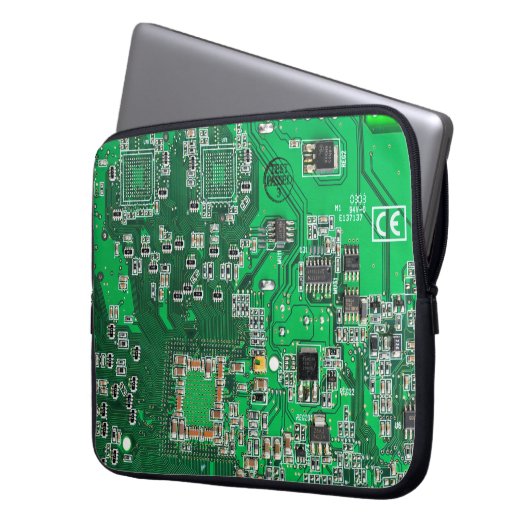 Grüne Computergehäuse Laptopschutzhülle (Vorderseite Links)