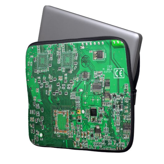 Grüne Computergehäuse Laptopschutzhülle (Vorderseite Links)